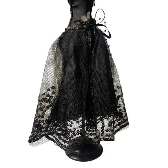 Black Formal Gown Mannequin Elegant Dress Jewelry Necklace Stand Display - Picture 9 of 15